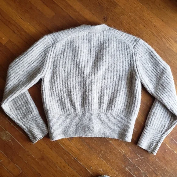 SOLD & Other Stories alpaca wool blend cardigan in oatmeal (S) - Picture 5 of 7